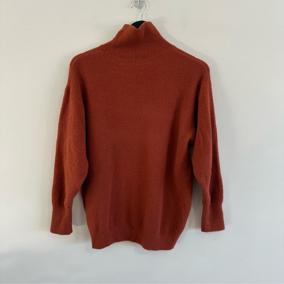 Aritzia Wilfred Free Hush Knit Turtleneck Sweater Size XXS Rust Colour Nylon - Picture 4 of 10